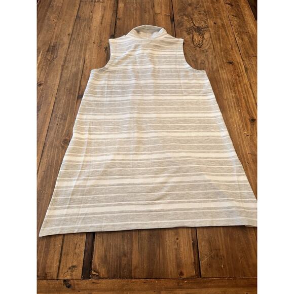 Garnet Hill Tank Top Sleeveless Tunic Tencel Mock Neck Slit Modern Shirt XS - Picture 10 of 12